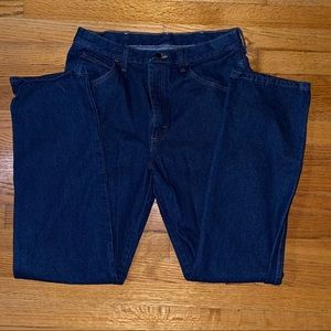 RUSTLER Men’s Deep Indigo Blue Jeans 34x34
